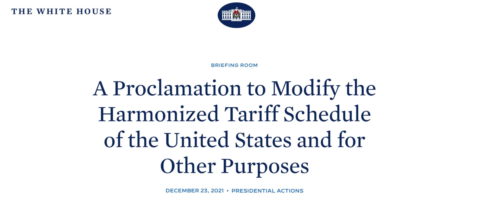 white-house-proclamation-modifying-the-harmonized-tariff-schedule-in-2022