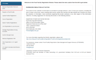 FDA Biennial Registration Renewal