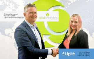 Thomas Jorgensen Green Worldwide Shipping and Corinne Graper The Uplift Agency