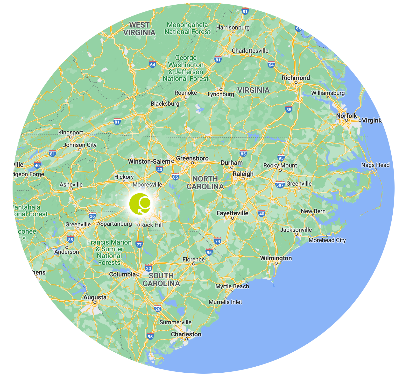 charlotte map