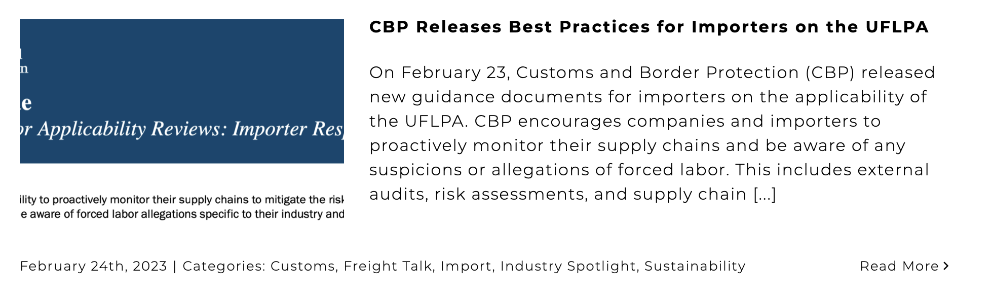 CBP Releases Best Practices for Importers on the UFLPA