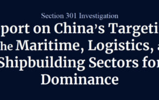 Section 301, USTR, China, US Trade War, Trade War with China, China Based Marine Vessel Operators