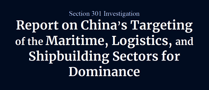 USTR, U.S. SHIPBUILDING, U.S. MARITIME, SECTION 301