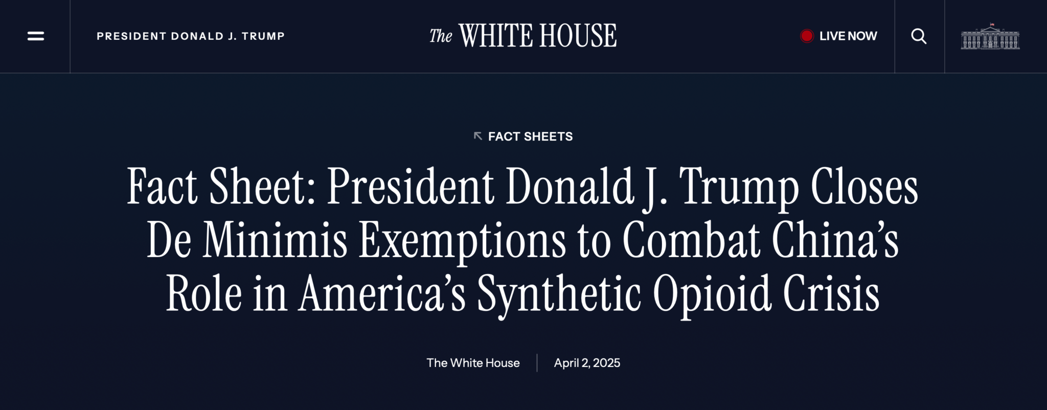 On April 2, 2025, the White House announced an end to de minimis duty exemptions for goods from China and Hong Kong, effective May 2 at 12:01 a.m. Under the new policy, all shipments from China and Hong Kong—regardless of value—will be subject to standard Customs procedures. This includes declaring tariff classification codes, paying all applicable duties, posting a bond to guarantee payment, and remitting duties to U.S. Customs and Border Protection (CBP) on a regular schedule.