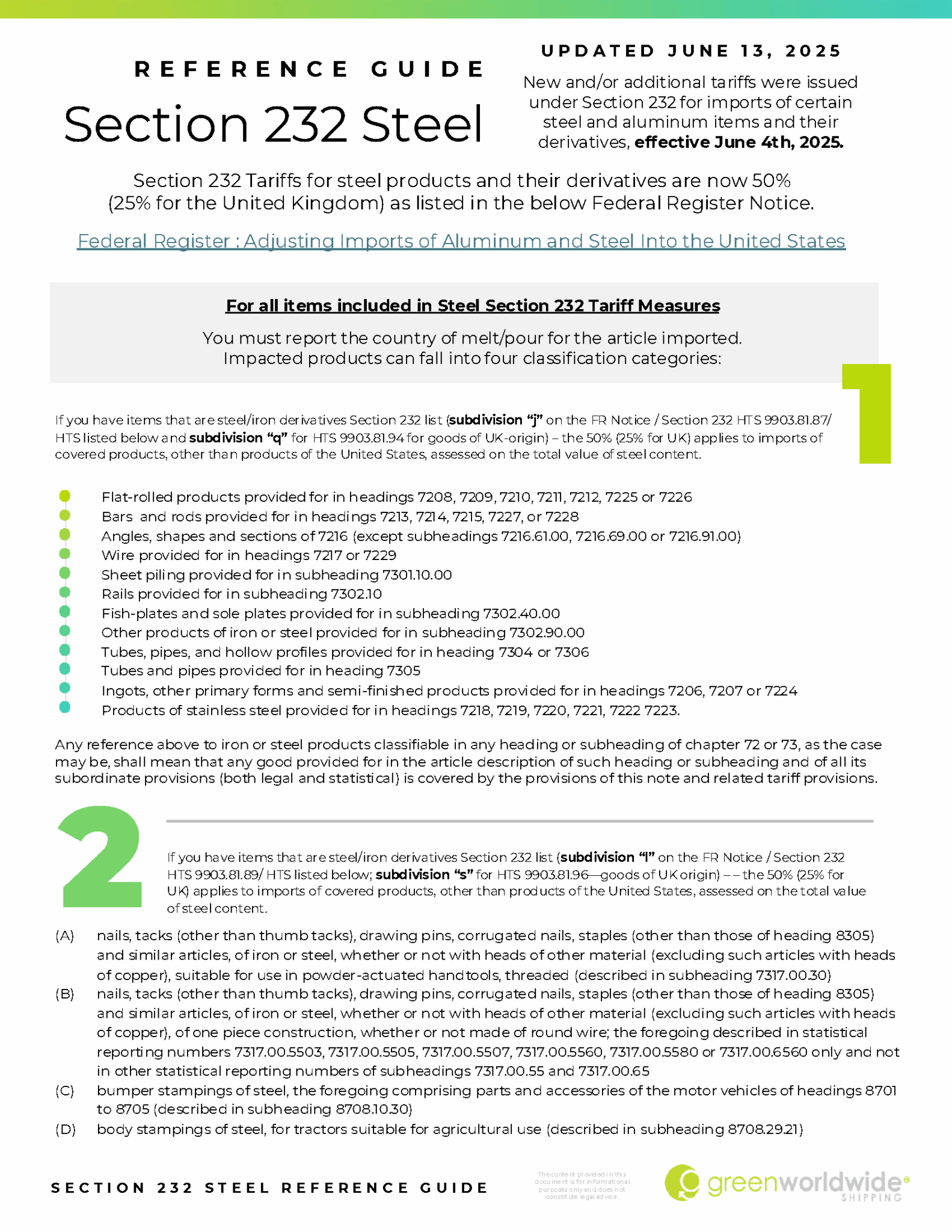 Section 232, Steel tariff, Aluminum tariff