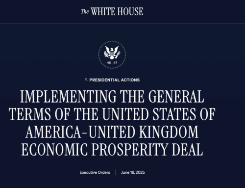 WHITE HOUSE ISSUES EXECUTIVE ORDER ON U.S.–UK ECONOMIC PROSPERITY DEAL (EPD) IMPLEMENTATION