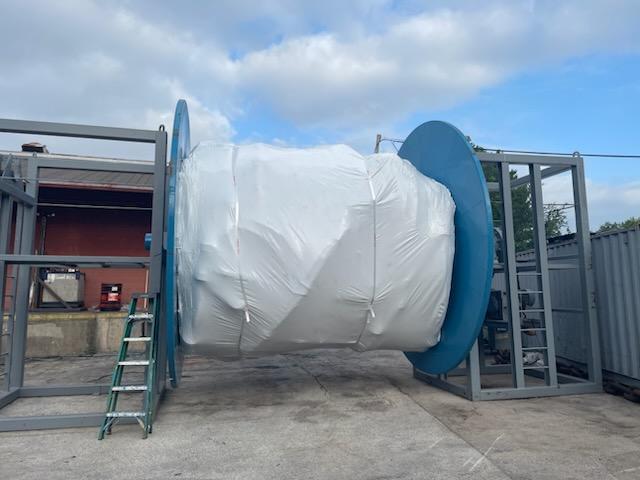 heavy haul trucking, heavy lift, cable reel, Port of Houston, Port Houston, project management, project cargo, MAFI trailer,