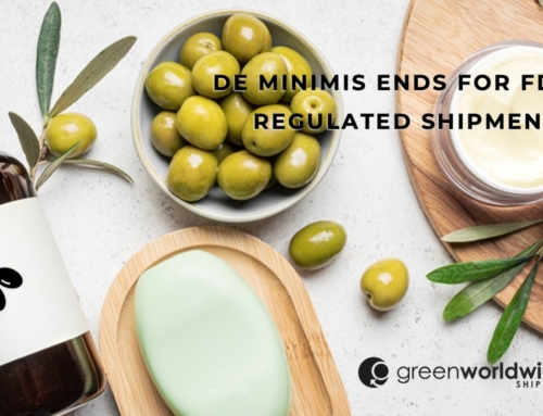 EFFECTIVE IMMEDIATELY: DE MINIMIS EXEMPTION FOR FDA REGULATED SHIPMENTS REVOKED