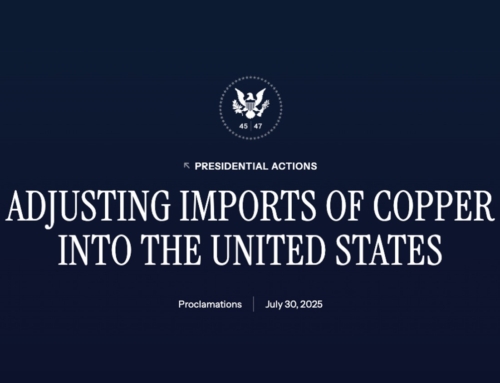 SECTION 232 COPPER AND DERIVATIVES TARIFF TO BEGIN AUGUST 1