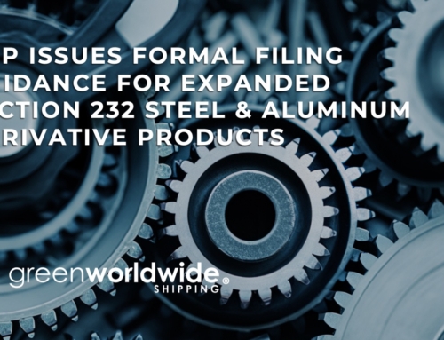 CBP ISSUES FORMAL FILING GUIDANCE FOR EXPANDED SECTION 232 STEEL AND ALUMINUM DERIVATIVE PRODUCTS