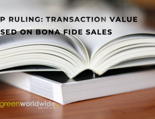 CBP RULING ENFORCES TRANSACTION VALUE BASED ON BONA FIDE SALES