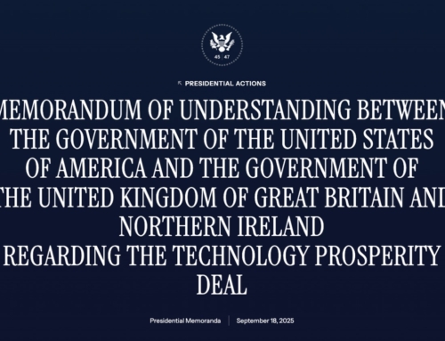 U.S. AND U.K. SIGN MEMORANDUM OF UNDERSTANDING ON TECHNOLOGY PROSPERITY DEAL: SUPPLY CHAIN IMPLICATIONS
