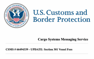 Section 301, Foreign-Built Vessel Fees, U.S. Port Fees, China-Built Vessel Fees, CBP
