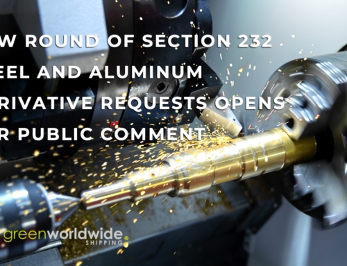 SECOND ROUND OF SECTION 232 STEEL AND ALUMINUM DERIVATIVE REQUESTS OPENS FOR PUBLIC COMMENT