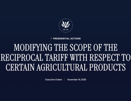 U.S. MODIFIES SCOPE OF RECIPROCAL TARIFFS FOR SOME AGRICULTURAL IMPORTS