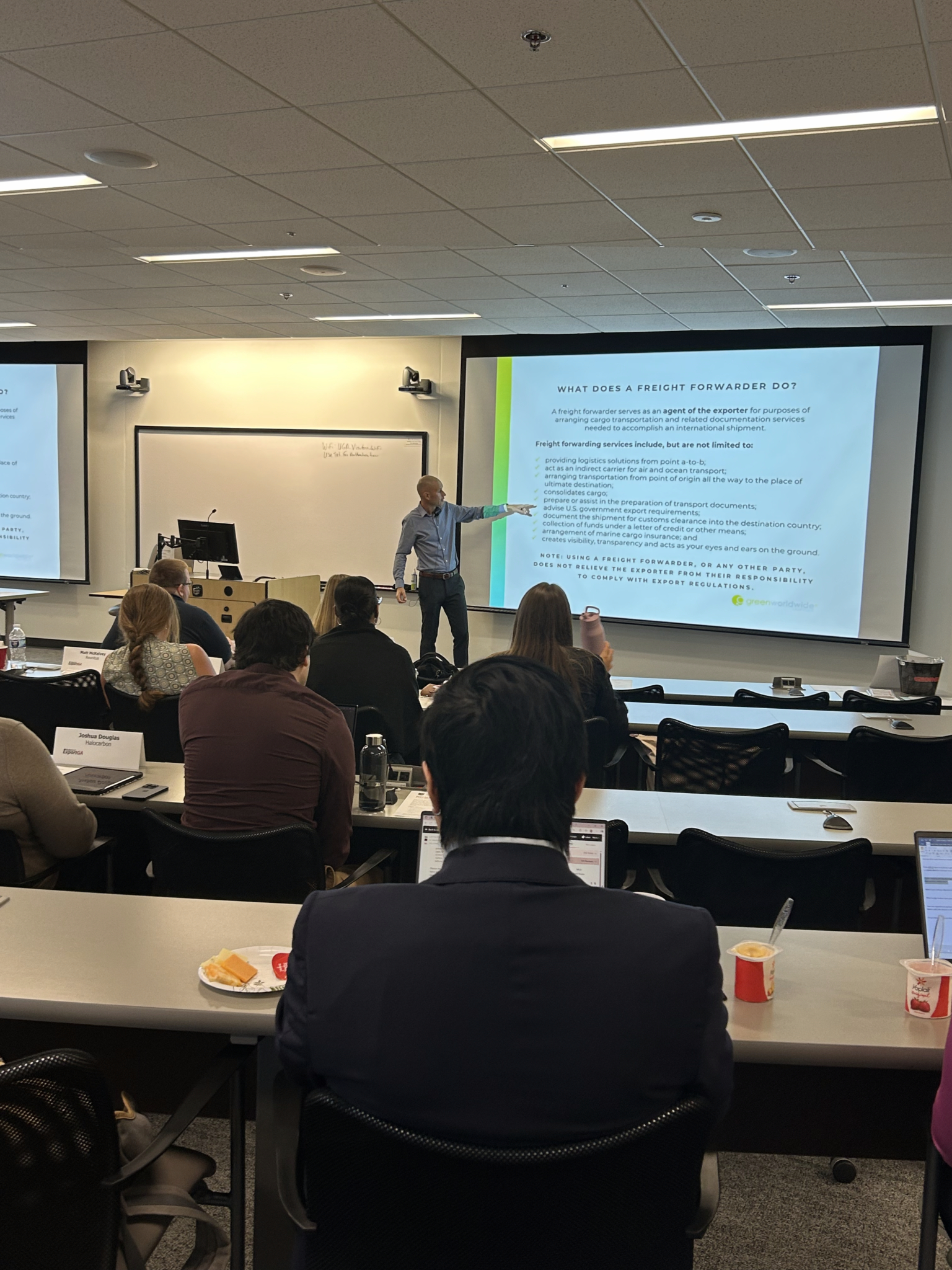 ExportGA program, export training for small businesses, Georgia small business exporters, international trade training, logistics education for exporters, freight forwarding and Incoterms training, USMCA export compliance, Foreign Trade Zones and duty drawback, supply chain challenges for exporters, University of Georgia SBDC ExportGA, Green Worldwide Shipping community involvement