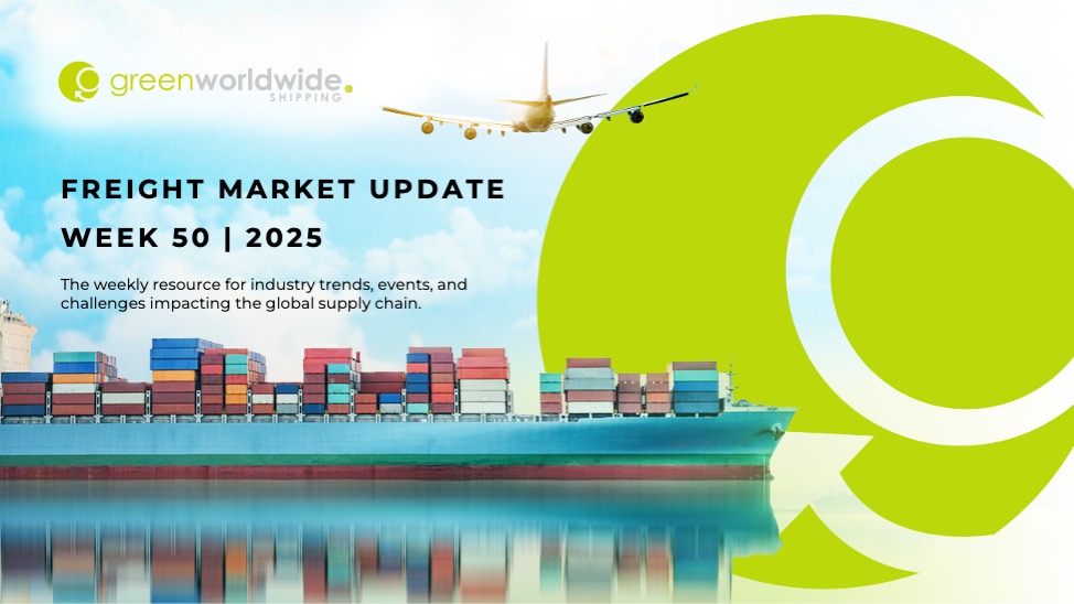 Freight Market Update, U.S. Customs Border Protection, CBP, India Tariffs, Asia Port Congestion, Port Congestion, Blank Sailings, Asia port congestion, blank sailings Week 50, Southeast Asia air cargo, China air cargo capacity, U.S. Korea tariff updates, U.S. food supply chain investigation, ocean capacity outlook, Asia to U.S. space availability, fourth quarter freight trends, global air cargo performance