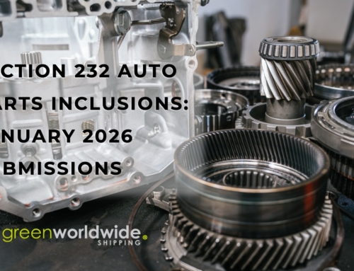 SECTION 232 AUTO PARTS INCLUSIONS WINDOW FOR JANUARY 2026 SUBMISSIONS