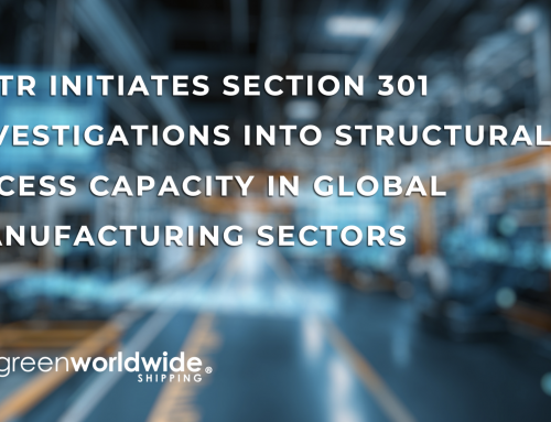USTR INITIATES SECTION 301 INVESTIGATIONS INTO STRUCTURAL EXCESS CAPACITY IN GLOBAL MANUFACTURING SECTORS