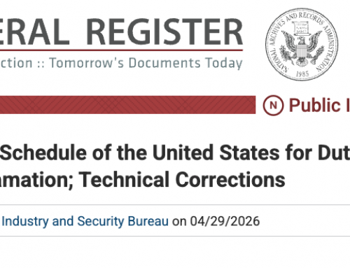 SECTION 232 HTSUS CORRECTIONS REFINE TARIFF TREATMENT FOR METAL PRODUCTS
