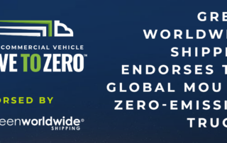 Green Worldwide Shipping has endorsed the Global MOU on Zero-Emission Medium- and Heavy-Duty Vehicles, supporting 100% zero-emission truck and bus sales by 2040