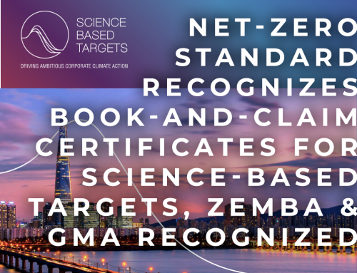 SBTI CORPORATE NET-ZERO STANDARD RECOGNIZES BOOK-AND-CLAIM CERTIFICATES FOR SCIENCE-BASED TARGETS, ZEMBA AND GMA FORMALLY RECOGNIZED